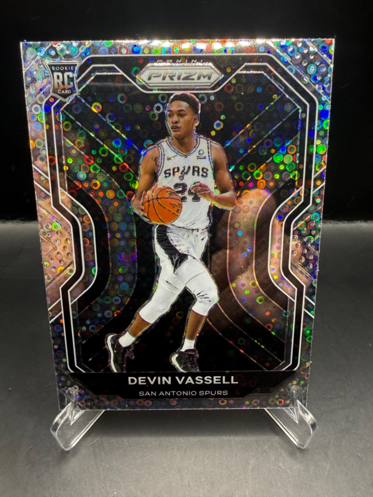 2020-21 Panini Prizm Devin Vassell Fast Break Silver Rookie (RC) #252 Spurs