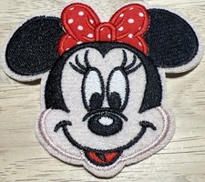 Minnie Mouse Patch Embroidered Iron /Sew On Disney Head