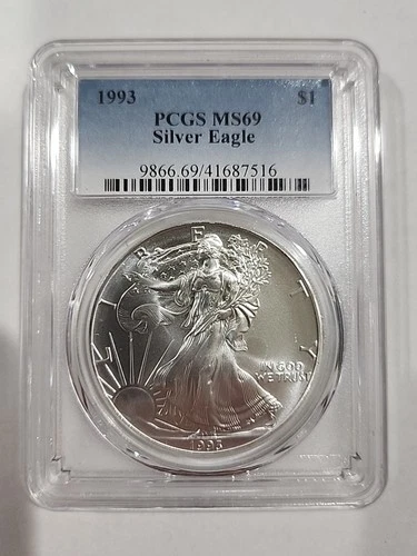 1993 American Silver Eagle PCGS MS69