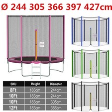 Ø244-427cm Trampolin Sicherheitsnetz für 6/8 Stangensystem Ersatznetz Fangnetz