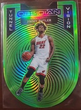 2020-21 Panini Obsidian Tunnel Vision Jimmy Butler #9 Electric Etch Green Flood