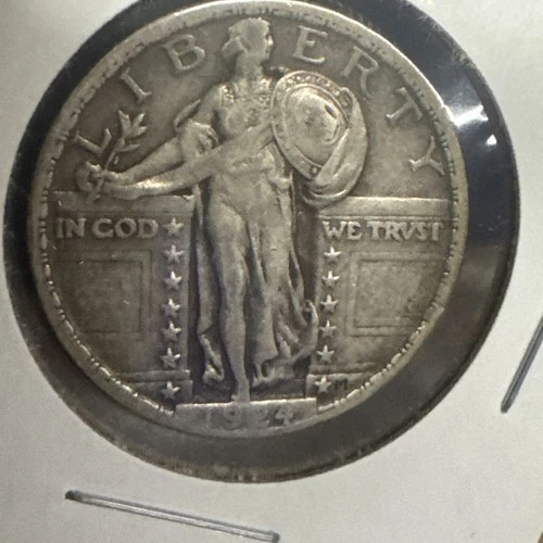 1924 Philadelphia Mint Silver Standing Liberty Quarter