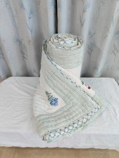Indian Handmade,Animal Print Baby Quilt,Nursery Kantha Blanket, Toddler Bedcover