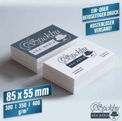 Visitenkarten einseitig oder beidseitig farbig drucken ab 300 350 400 g/m2 Profi - Bild 1 von 4