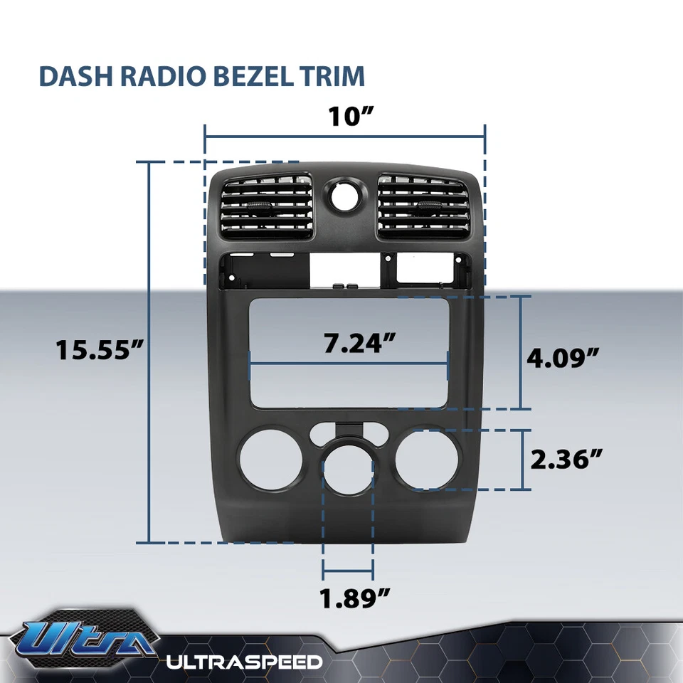 Panel climático bisel central del tablero negro apto para 04-12 Chevy Colorado GMC Canyon Foto 3 de 4