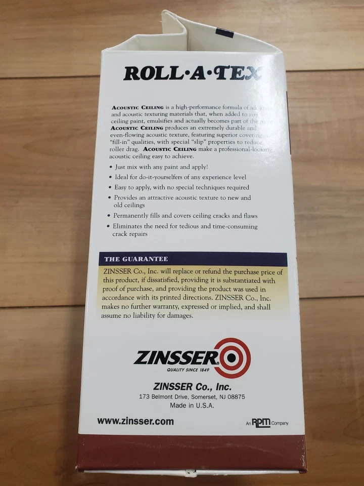 Lote de 6 aditivos de pintura de textura de techo acústico Zinsser Roll-A-Tex Foto 4 de 4