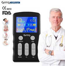 Rechargeable TENS Unit EMS Pulse Stimulator Massager Back Arm Legs Pain Relief