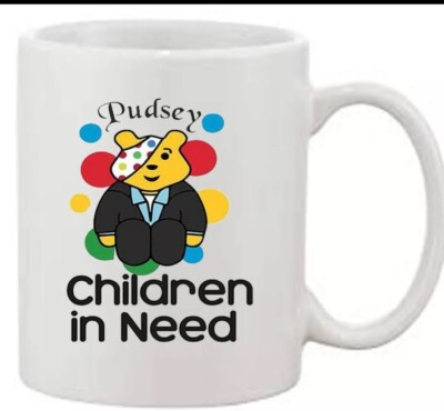Kinder in Not Pudsey Bär im Anzug Neuheit bedruckte Tasse ideales Geschenk
