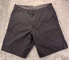 O'neill Hybrid Board Shorts Mens 36 Charcoal Plaid 10" Stretch Chino Active