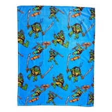 Nickelodeon Teenage Mutant Ninja Turtles TMNT Plush Throw Blanket 46" x 60" NEW