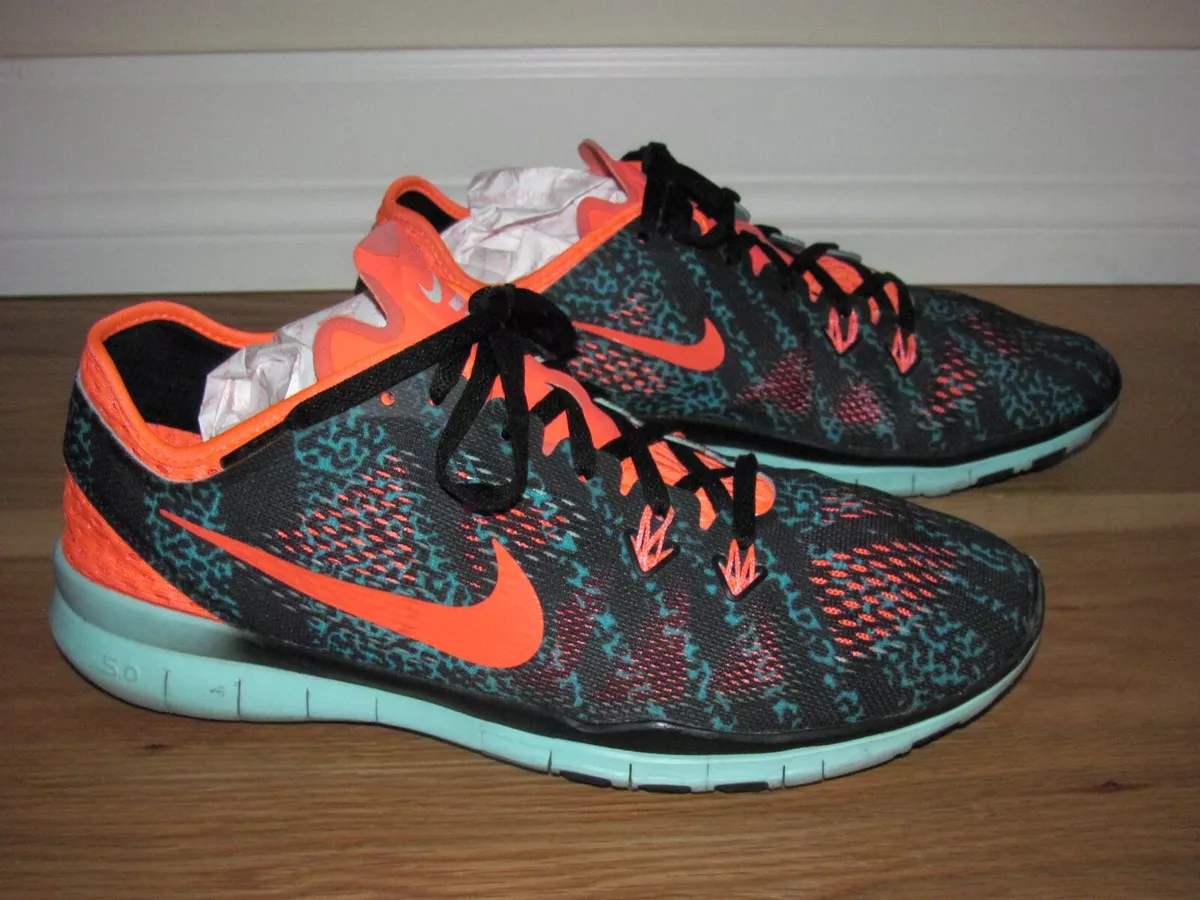 Nike Free TR Fit 5 Black Blue Orange Running Shoes Women s 10M eBay