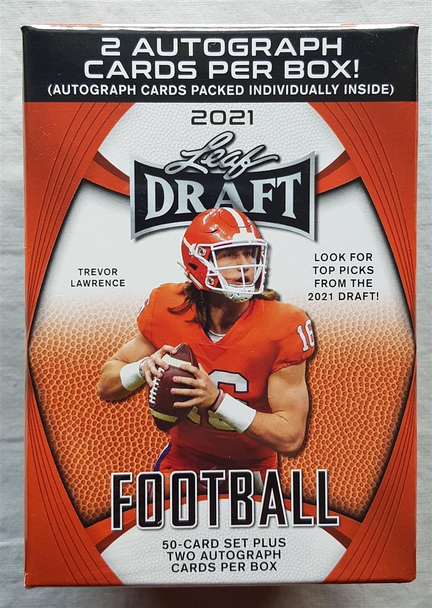 Thumbnail - 3x Leaf Draft Football Nfl Retail Blaster Box 2021 2 Autographs Per