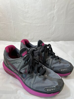Nike Lunarmx Fitsole Flywire Running Shoes 415323-004 Gray/Pink Low Tops Size 11