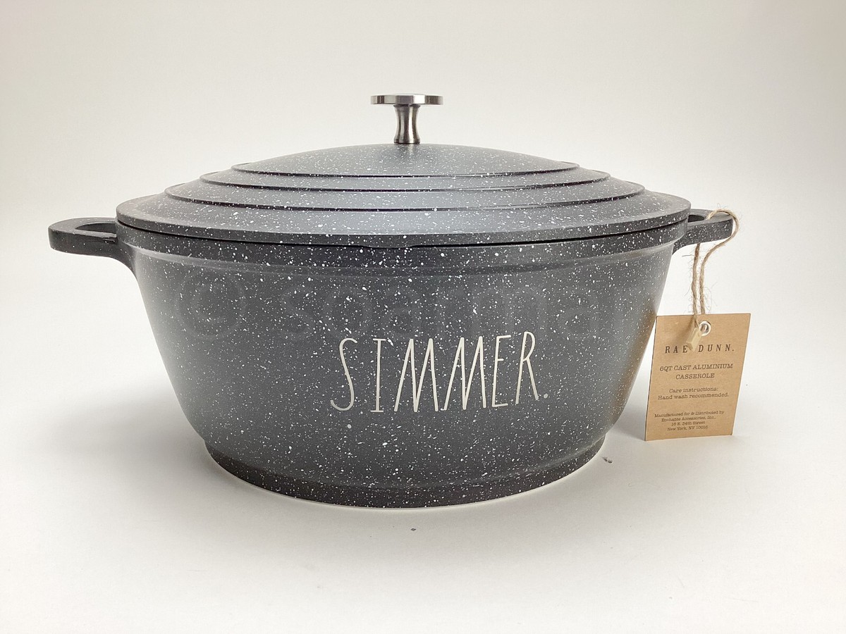 Rae Dunn Cast Aluminum 6-qt Stock Pot Casserole With Lid 