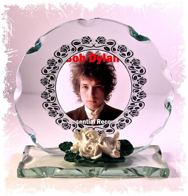 Bob Dylan, Like A Rolling Stone, geschliffene Glasplakette von Cellini Plaques