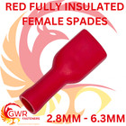 FULLY INSULATED SPADE ELECTRICAL TERMINALS RED BLUE YELLOW WIRE CRIMP CONNECTORS