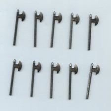 LEGO x 10 Speckle Black-Silver Minifigure, Weapon Axe, Halberd castle