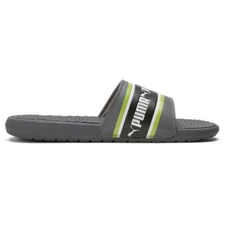 PUMA Cool Cat Stripe Repeat Slide  Mens Grey Casual Sandals 38588702