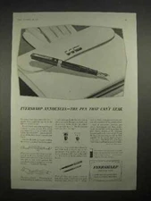 1935 Eversharp Fountain Pen Ad - Can't Leak!