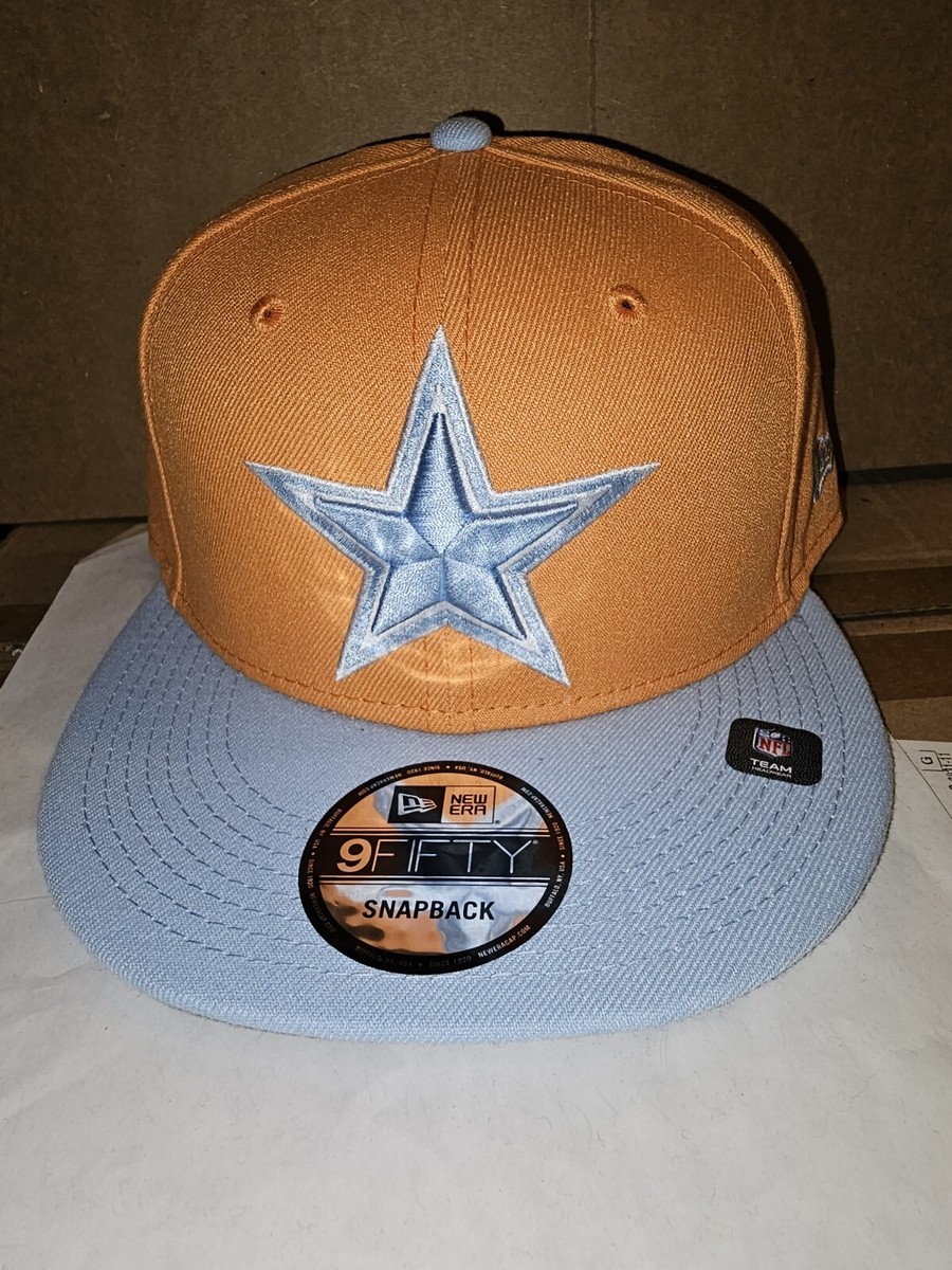 Dallas Cowboys New Era 9FIFTY SNAPBACK ORANGE & Light Blue NFL 