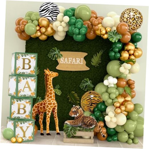 Safari Party Jungle Baby Shower Table Decorations Baby Boxes
