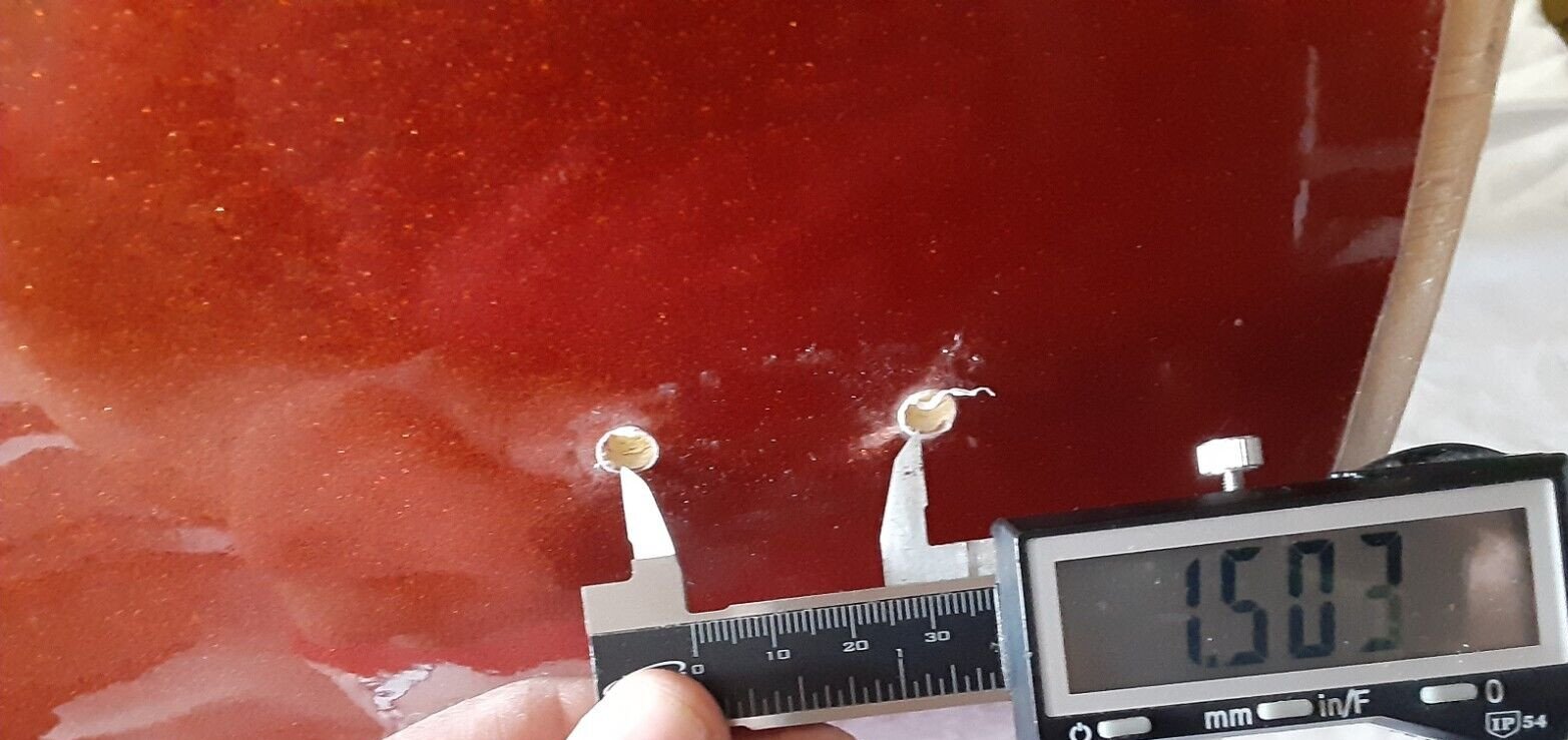 Huntington Drum SHELL Pack of 4: 22" bass, 14" snare, 2 toms, orange sparkle