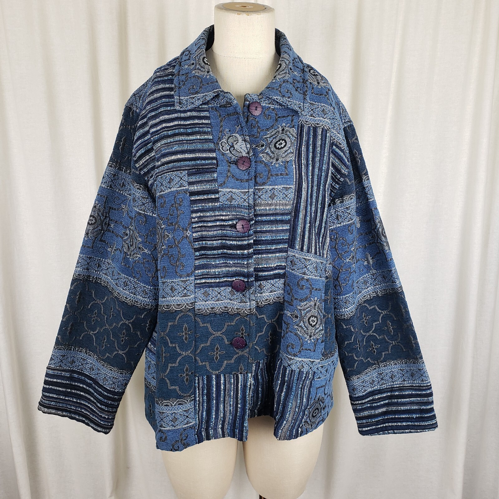 Appleseeds Patchwork Medallion Tapestry Carpetbag… - image 1