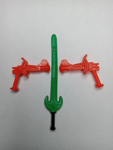 Vintage Masters Of The Universe Man E Faces Gun Sword Accessory Lot MOTU He-Man