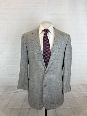 SPRING/SUMMER Brooks Brothers Men's Blue Beige Plaid Wool