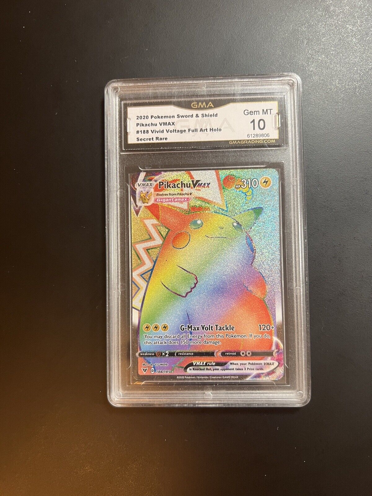 Pikachu VMAX - 188/185 - Secret Rare - Pokemon Singles » Sword