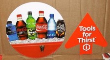 OUTILS COCA COLA AUTOCOLLANTS PUBLICITAIRES SOIF ~ LOT DE 2 ~