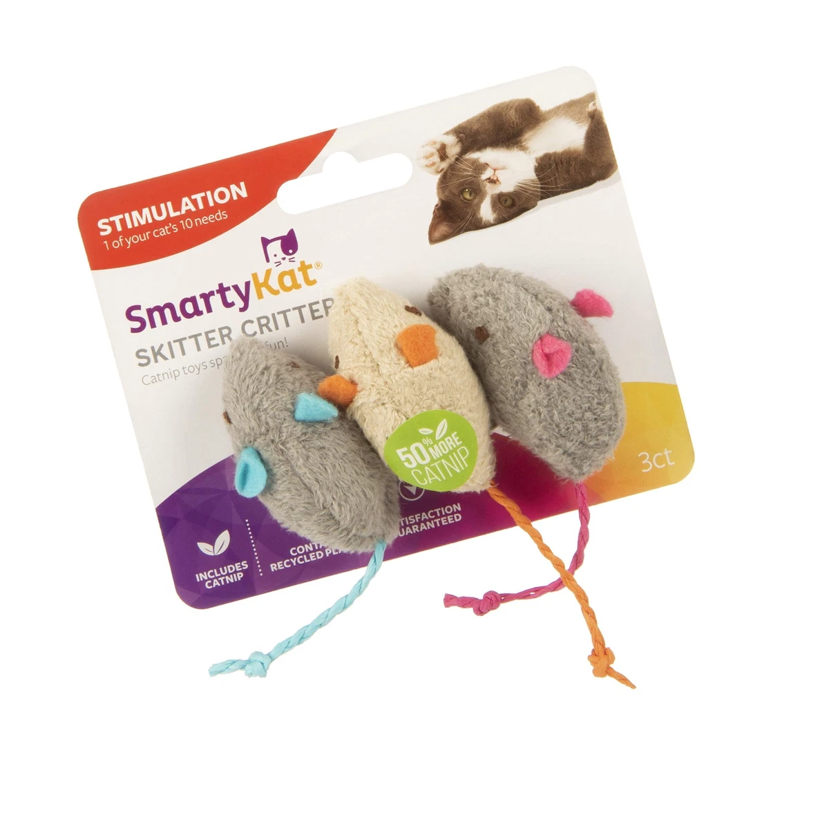 SmartyKat Catnip Cat Toys Skitter Critters eBay