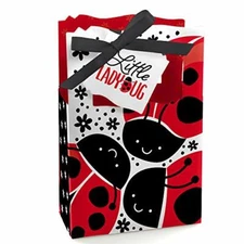 Happy Little Ladybug - Baby Shower or Birthday Party Favor Boxes - Set of 12