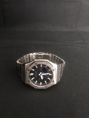 Custom Silver Steel Casio G-Shock -  Casio G-Shock GA2100