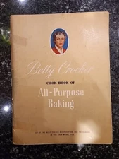 1942 Betty Crocker Cook Book of All-Purpose Baking Loose Cover  GOLD COVER 