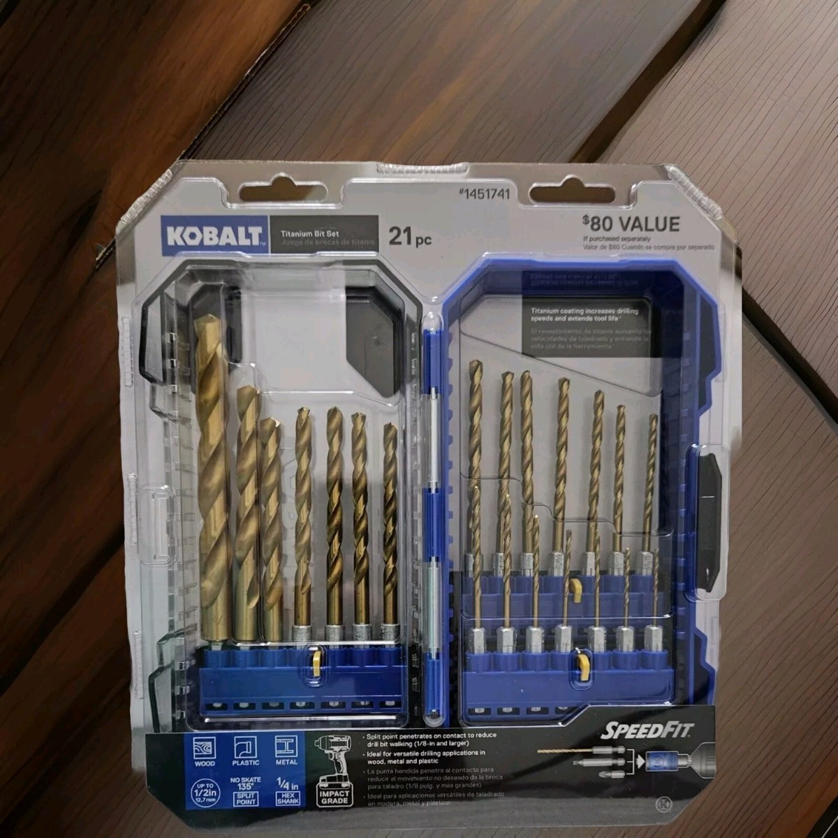 Kobalt 21-Piece Assorted Titanium Twist Drill Bit Set Kobalt 21-Piece Assorted Titanium Twist Drill Bit Set