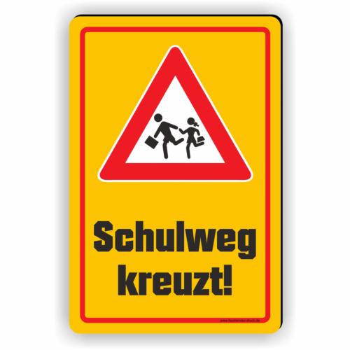 Achtung Schulweg kreuzt Schild Spielende Kinder Schule Hinweisschild D163 - Bild 1 von 29