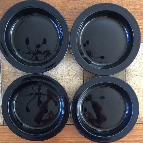 Dansk Bistro Bisserup Bowls Rimmed Soup, Set Of 4, Blue Black, Portugal 8", EUC - Picture 2 of 9