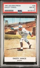 1961 Golden Press Dazzy Vance (JUST GRADED) PSA 8 NM-MT Brooklyn Dodgers #26