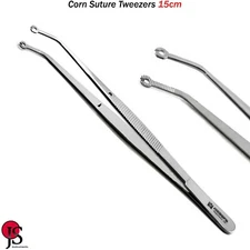 Microsurgical Corn Suture Pliers Tissue Tweezers Forceps Atraumatic 15cm