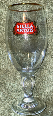 Stella Artois 33CL Gold Rimmed Beer Glass Pasabahce