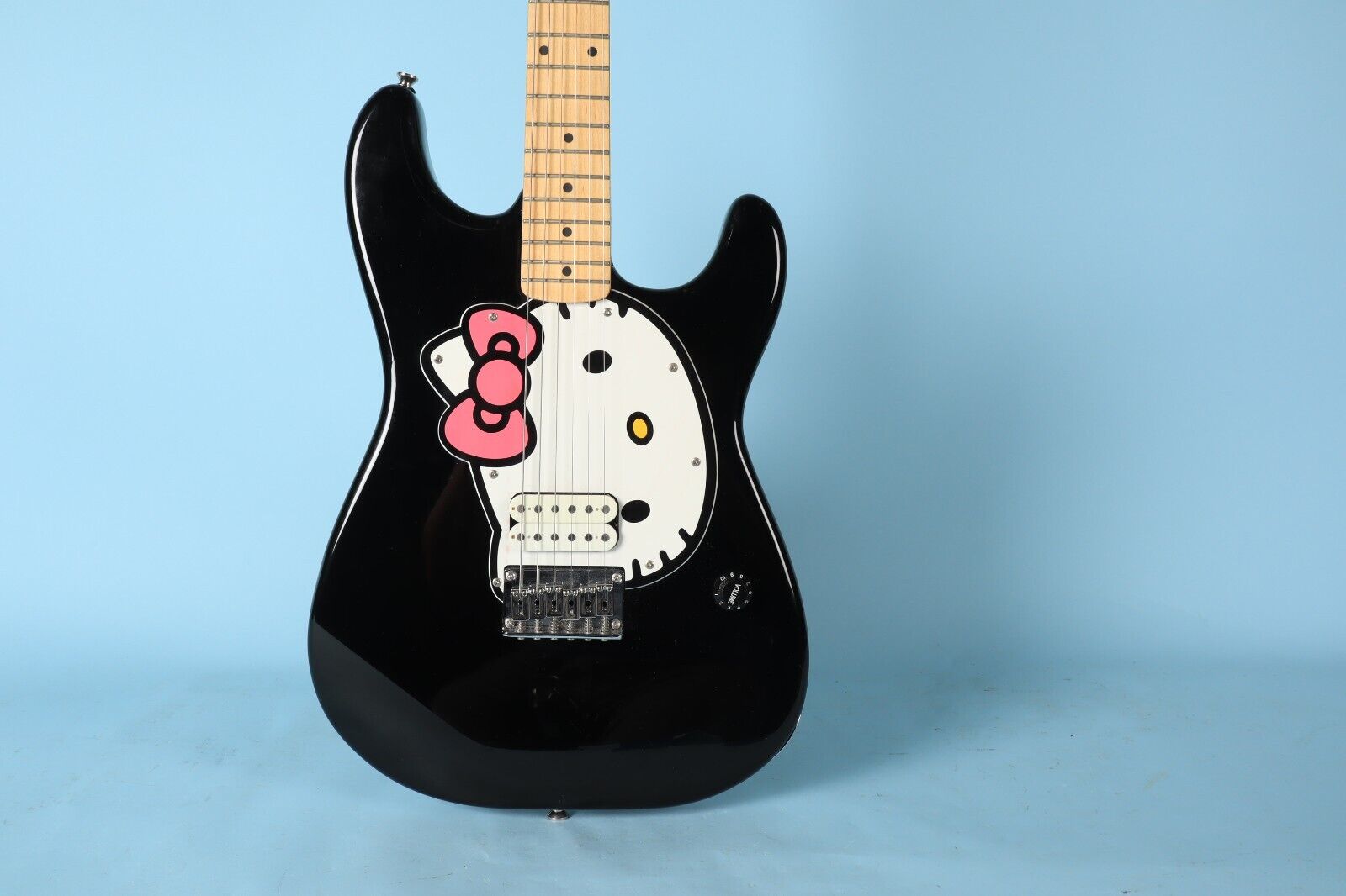 2005 Black Hello Kitty Fender Squire Electric Guitar