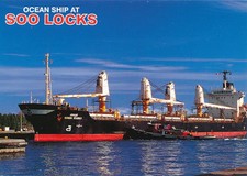Ocean Freighter at Doo Locks - Sault Ste Marie MI, Michigan
