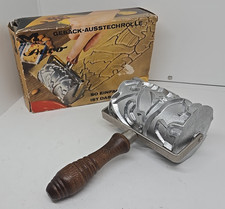 Vintage German Made Metal Cookie Press Cutter In Original Box see translation