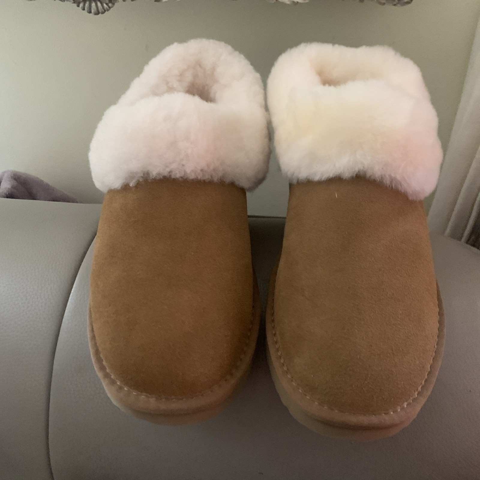 NEW nobox quality AUS WOOLI Australia  Sheepskin leather upper short boots Size7
