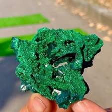 49G Natural green dioptase with malachite gemstone cluster mineral specimen