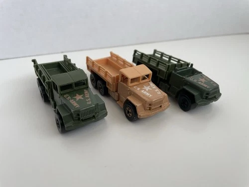 Vintage 1983 Hot Wheels U.S. Army Troop Transport Truck-Lot of 3