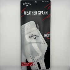 2 Pack Callaway Weather Spann Golf Glove Cadet Size Large Fits Left Hand
