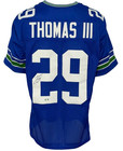 Seattle Seahawks Earl Thomas II Autographed Pro Style Blue Throwback Jersey B...