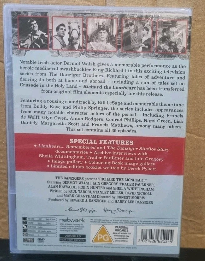 Richard The Lionheart - Complete Series DVD 6-disc Set 39 Episodes from Network